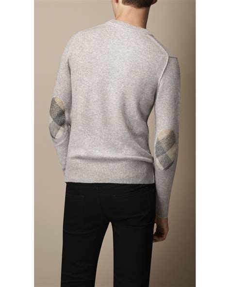 burberry cashmere sweater elbow patches|Burberry cashmere melange sweater.